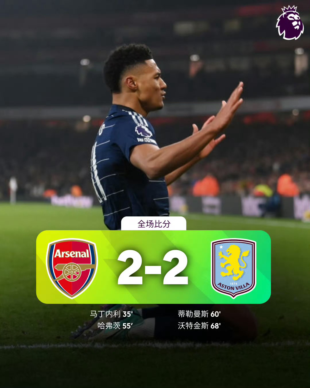 阿森纳客场平热刺,英超争冠形势依然激烈 阿森纳客场平热刺,英超争冠形势依然激烈